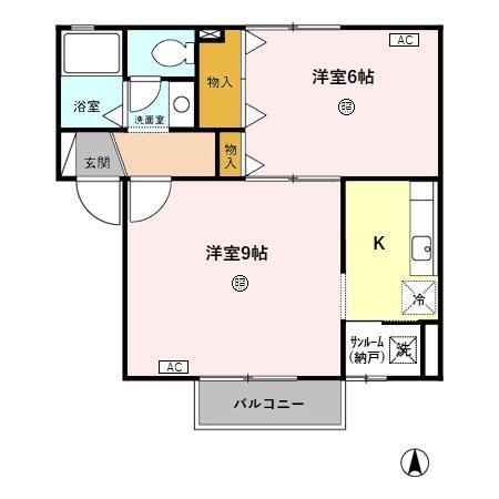 ファウンテン　Ｂ（107） 間取り図画像