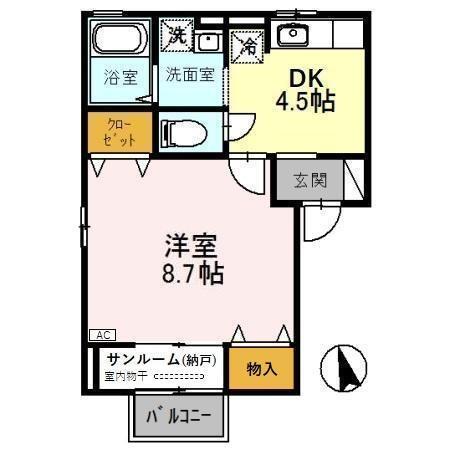 エクセラン12（207） 間取り図画像