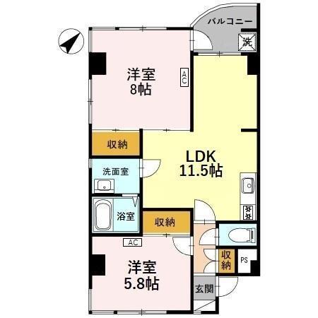 グランドール南高尾（305） 間取り図画像