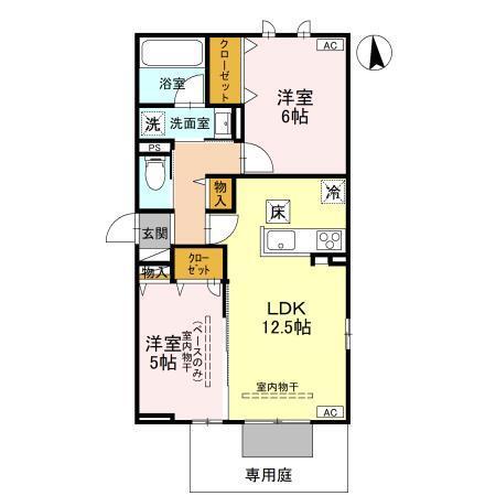 DR長坂台COEUR（101） 間取り図画像