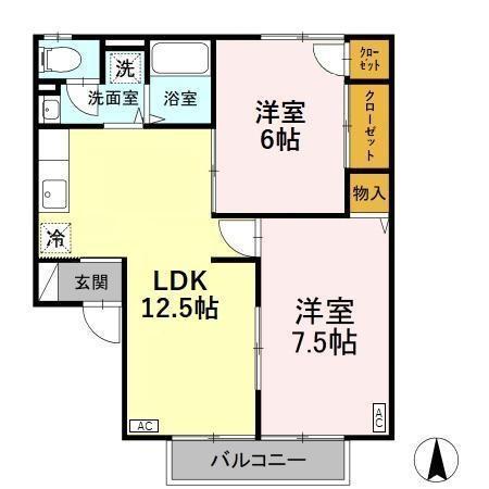 セジュールＹＯＵ（102） 間取り図画像