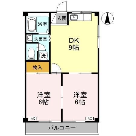 メゾンメローネ（201） 間取り図画像