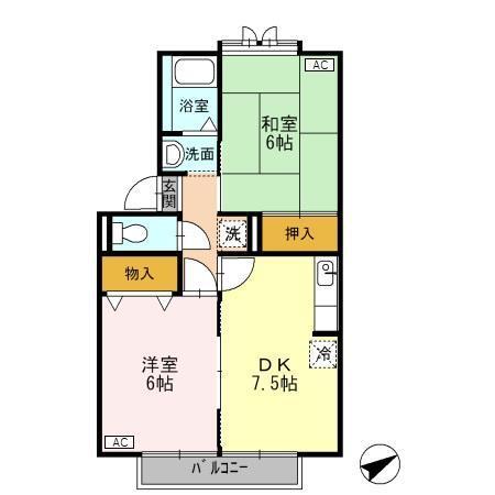 ディアコート21（206） 間取り図画像