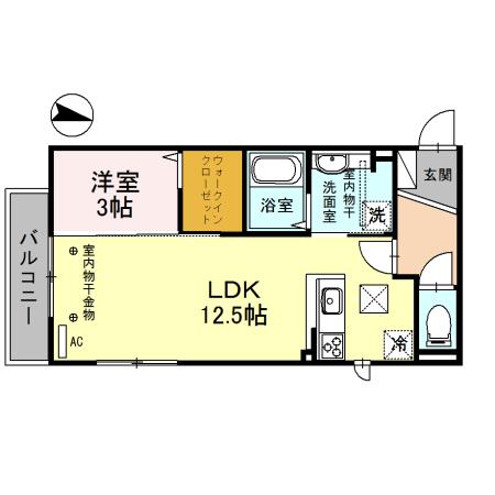 パルコスカーラ（103） 間取り図画像