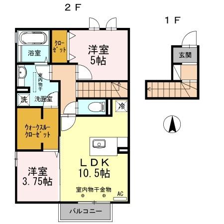グリーン・フォレストⅠ（202） 間取り図画像