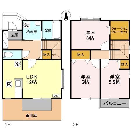 ピュールＭ　Ｂ（001） 間取り図画像