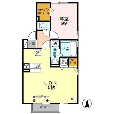 プリムヴェール　A（203） 間取り図画像