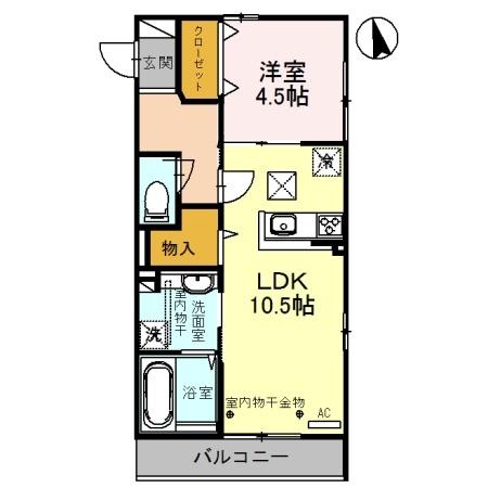ゼフィール　A（107） 間取り図画像