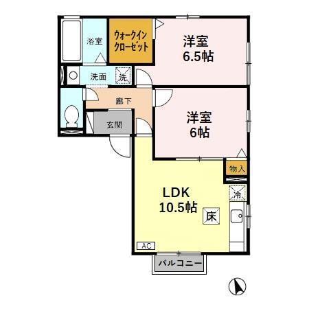 シュトラール　Ａ（103） 間取り図画像