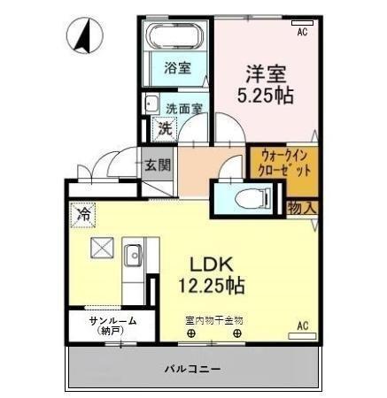 ユニ　ステイ壱番館　Ｂ（107） 間取り図画像
