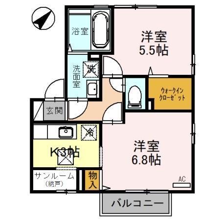 ソレル　Ｂ（106） 間取り図画像