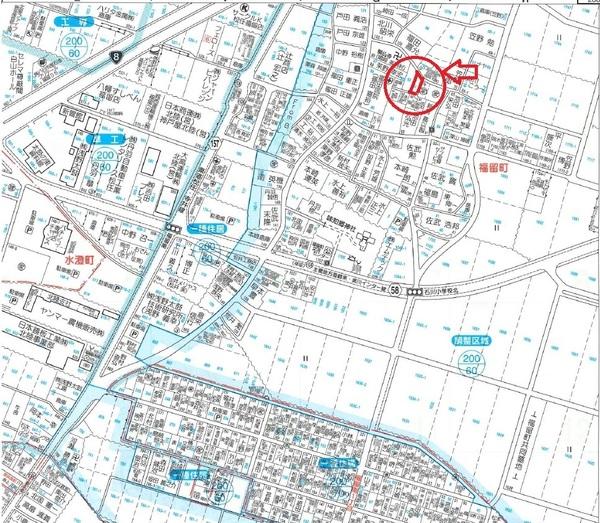 白山市福留町91 区画図