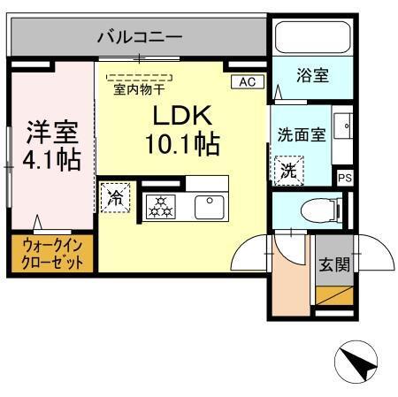 (仮称)D-ROOM神明町Ⅱ B（305） 間取り図画像