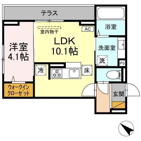 (仮称)D-ROOM神明町Ⅱ B（105） 間取り図画像