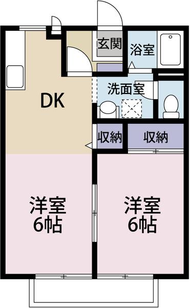 ドミール西平C棟（201） 間取り図画像