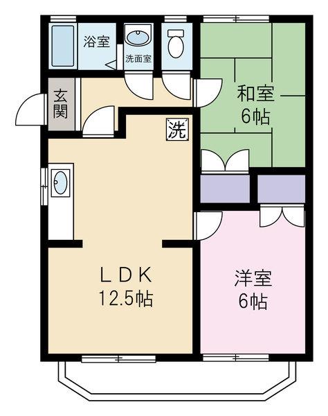 ヴェルデ峰畑A（201） 間取り図画像