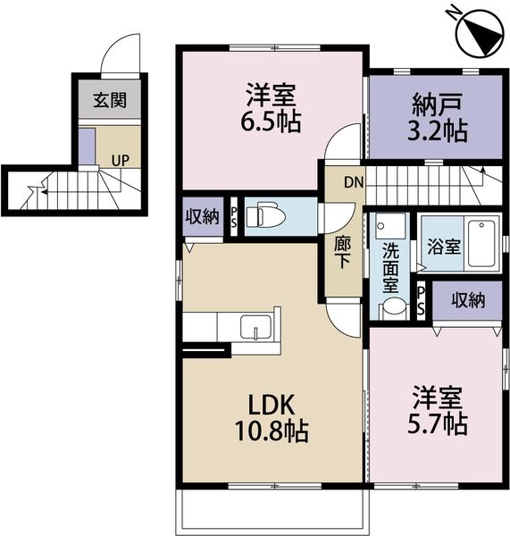 ローズスクエアA（201） 間取り図画像