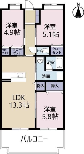 サンガーデン（207） 間取り図画像