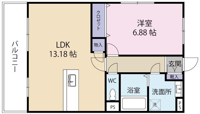 カーサ・フローレス（401） 間取り図画像