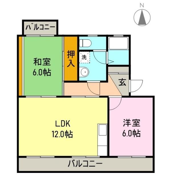 メゾンドアーシアンⅡ（302） 間取り図画像