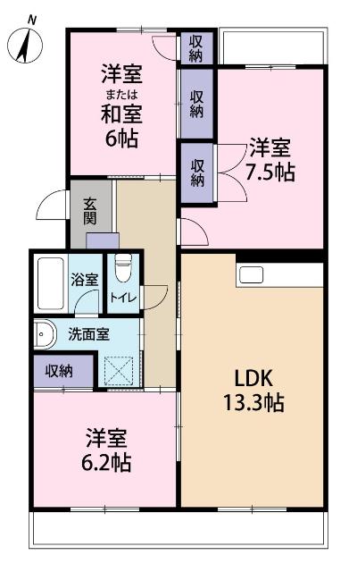 グランディール（1C） 間取り図画像