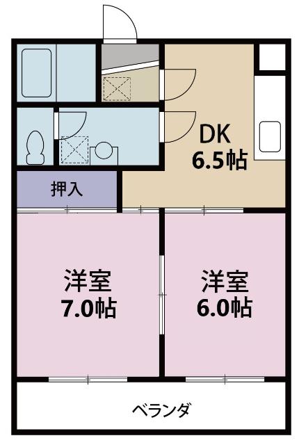 やまぼうしVillageⅡ（101） 間取り図画像
