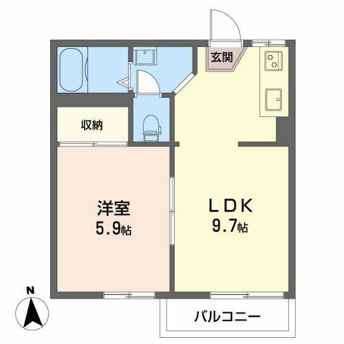 コーポ影山（102） 間取り図画像