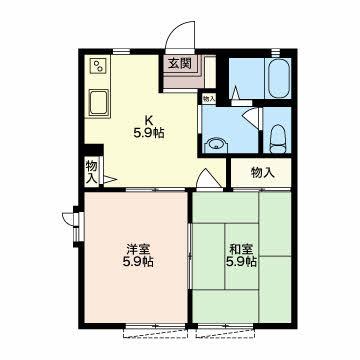 リバーサイドディアス２（101） 間取り図画像