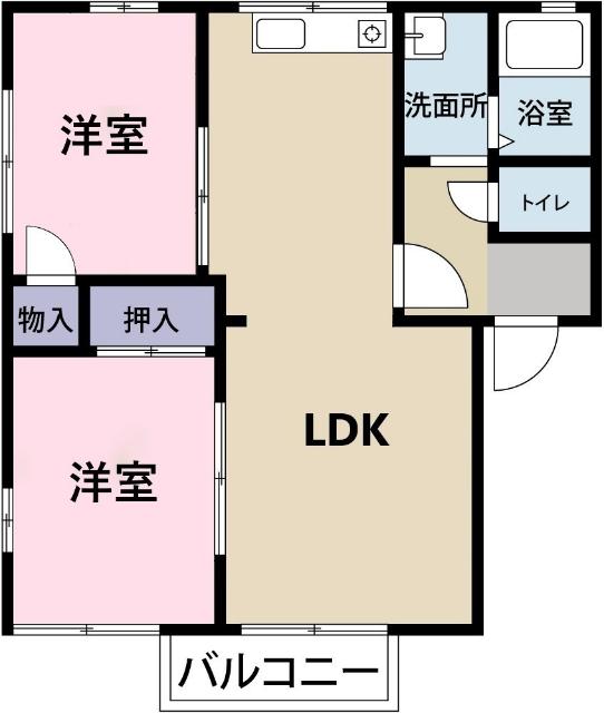 サニーハイツスズキA（102） 間取り図画像