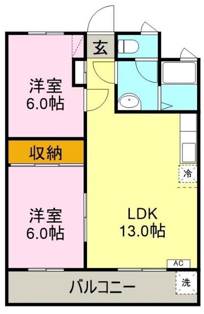 コーポ時田（201） 間取り図画像