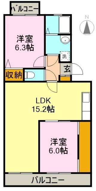 ストロベリーコーポ（303） 間取り図画像