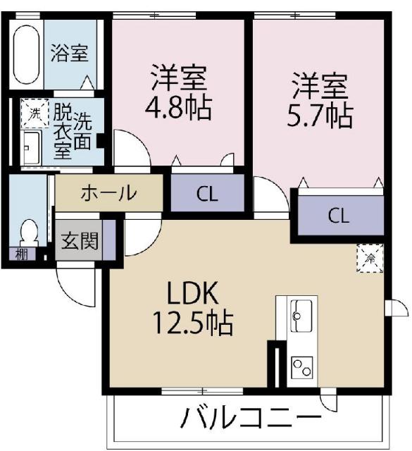 グランエスペランサ・ダイアB（202） 間取り図画像