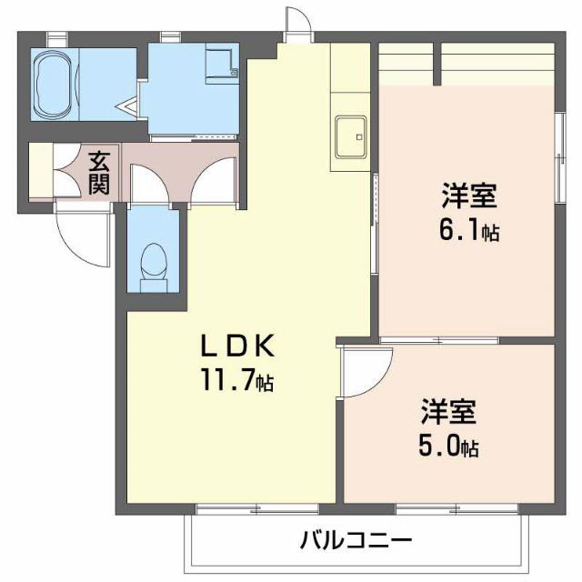 プランタン　デンボー（102） 間取り図画像