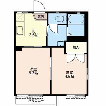 エクレールＡ（201） 間取り図画像