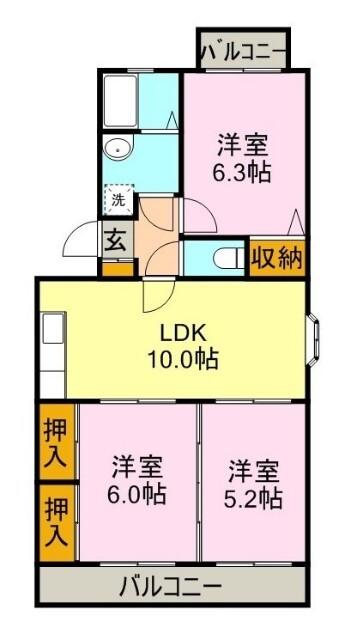 グレイスY（101） 間取り図画像