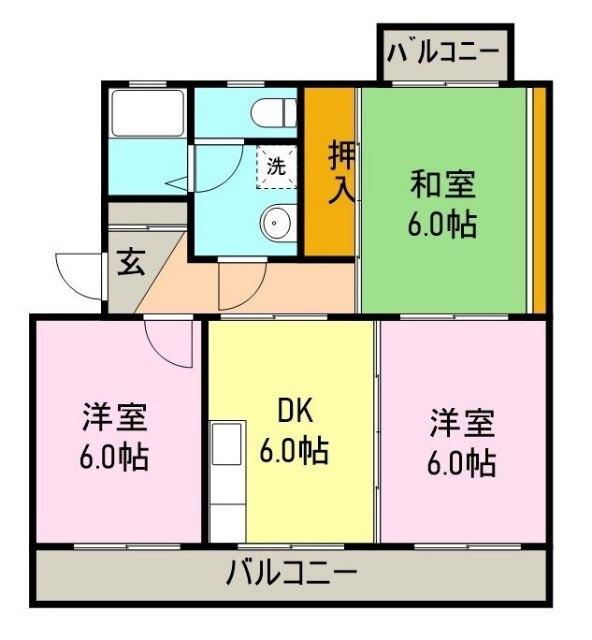 コーポラス21 A（203） 間取り図画像