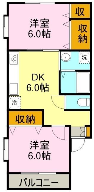 メゾン前原（201） 間取り図画像