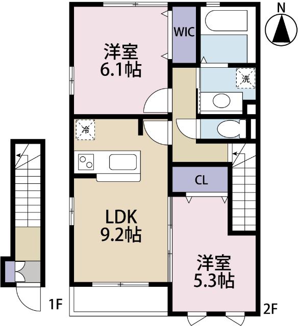 SEJOUR M（201） 間取り図画像
