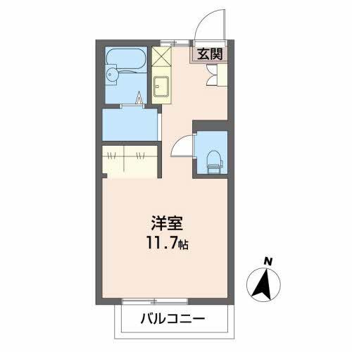 グランデール永田Ｃ（202） 間取り図画像