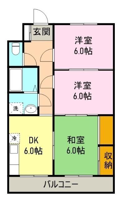 スカイコーポマルサ（202） 間取り図画像