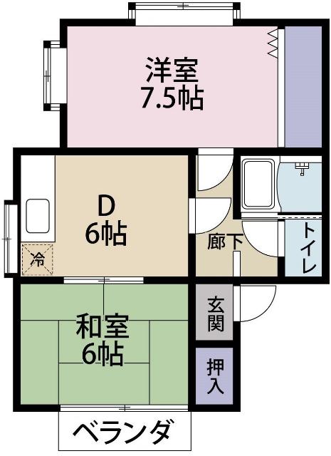 ルミエール中里（201） 間取り図画像