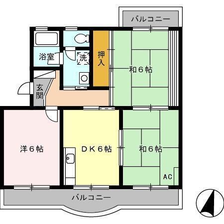 コーポラス望月（303） 間取り図画像