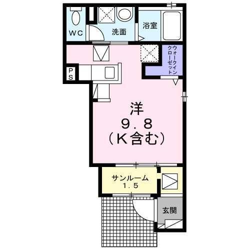 リバーアイランドⅢ（105） 間取り図画像