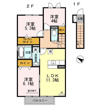 ヴィラ サンリット　Ⅰ（205） 間取り図画像