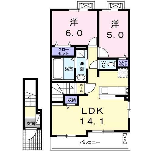 ＭＡＲＵ　Ｂ（206） 間取り図画像