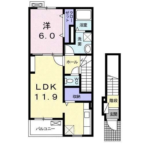 ビオーラＫⅠ（202） 間取り図画像