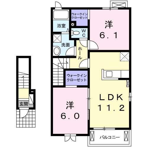 ハートコート・西林田（203） 間取り図画像