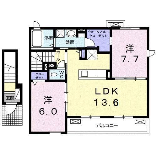 オリーブ弐番館（201） 間取り図画像