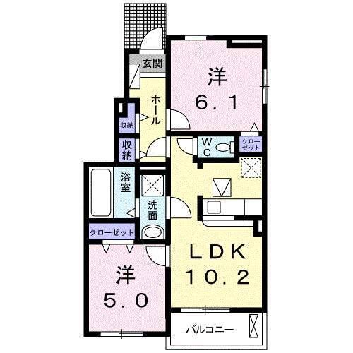 フルール・クレアⅢ（101） 間取り図画像