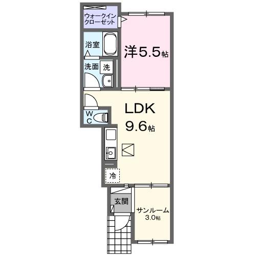 メゾン・フェリス（102） 間取り図画像